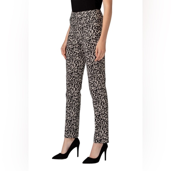 Joseph Ribkoff Straight Leg Mottled Cheetah Animal Print Stretch Pant Pull on - Picture 1 of 11